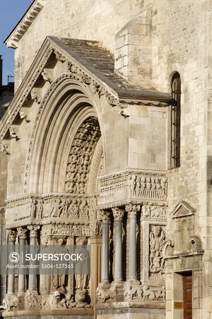 France, Bouches-du-Rhne, Arles, Saint-Trophime cathedral, Arles, Provence    France