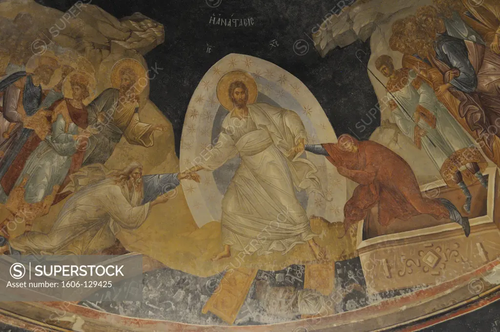 Turkey, Istanbul. Fresco in 11-th century Saint Saviour in Chora church (Kariye Camii)  Turkey.