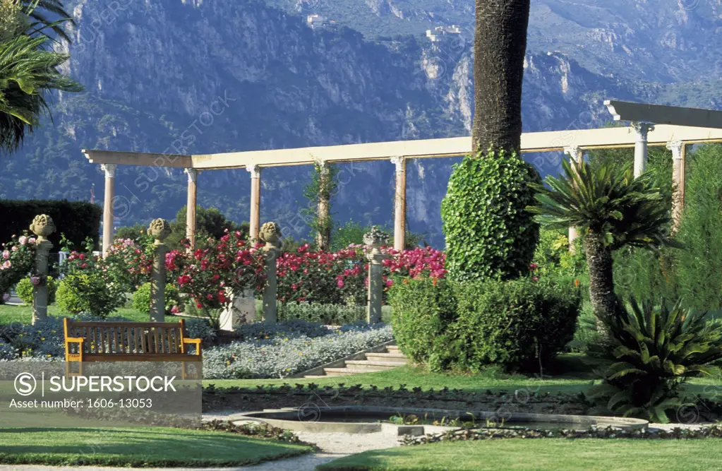 France, French Riviera, Alpes Maritimes, St jean Cap Ferrat, villa Ephrussi de Rothschild, park