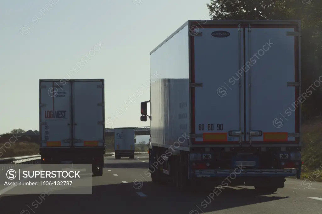 France, trucks on expressway