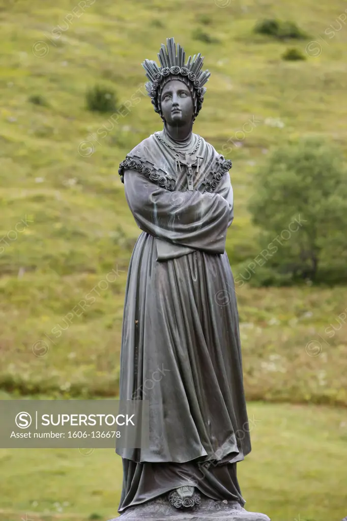 France, Isère, La Salette. Shrine of Our Lady of la Salette. Statue of Our Lady of la Salette. France