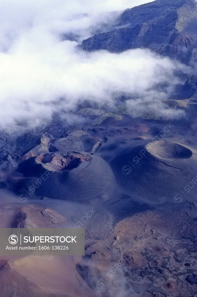 USA, Hawaii, Maui island, Haleakala National Park, Haleakala crater,