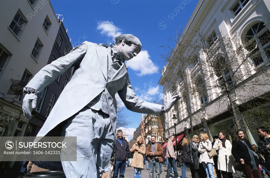 England,London,Covent Garden,Human Statue Street Performer