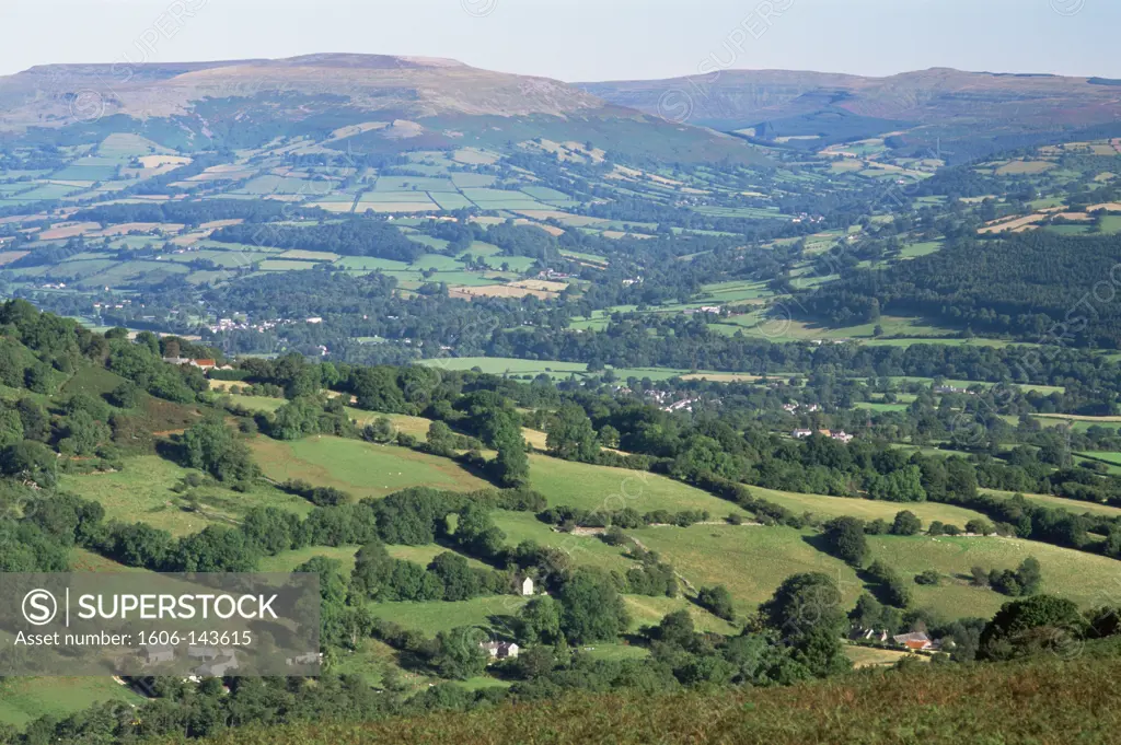 United Kingdom,Great Britain,Wales,Monmouthshire,Typical Countryside View near Abergavenny