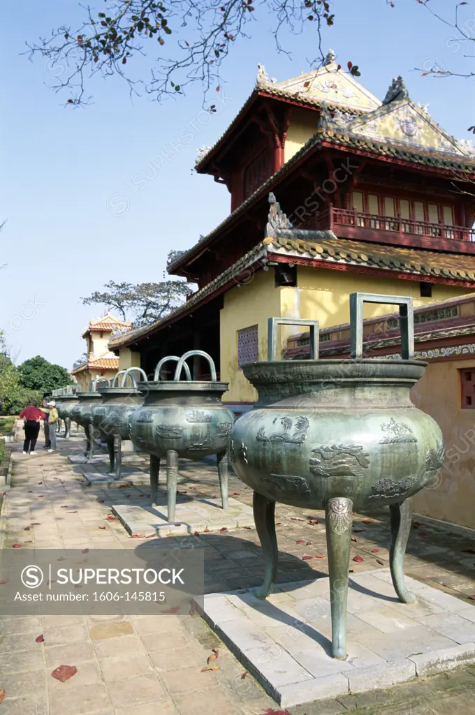 Vietnam, Hue, The Citadel / Imperial Palace / Bronze Dynastic Urns