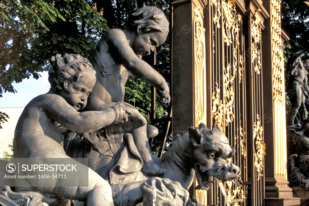 France, Lorraine, Meurthe-et-Moselle, Nancy, Stanislas square, statues