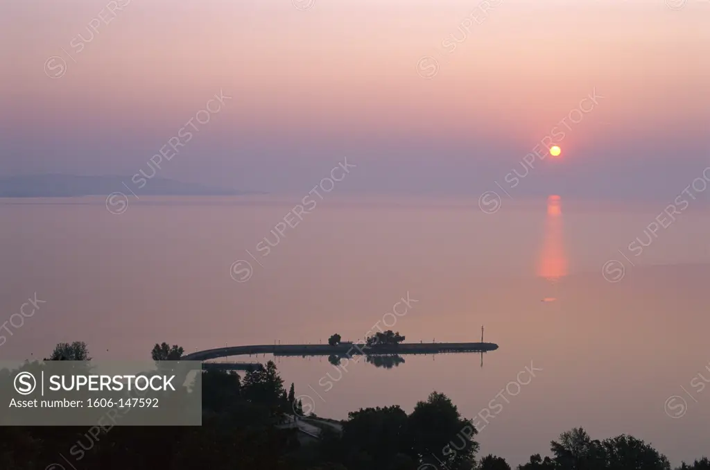 Hungary, Lake Balaton, Tihany, Sunrise view from Tihany