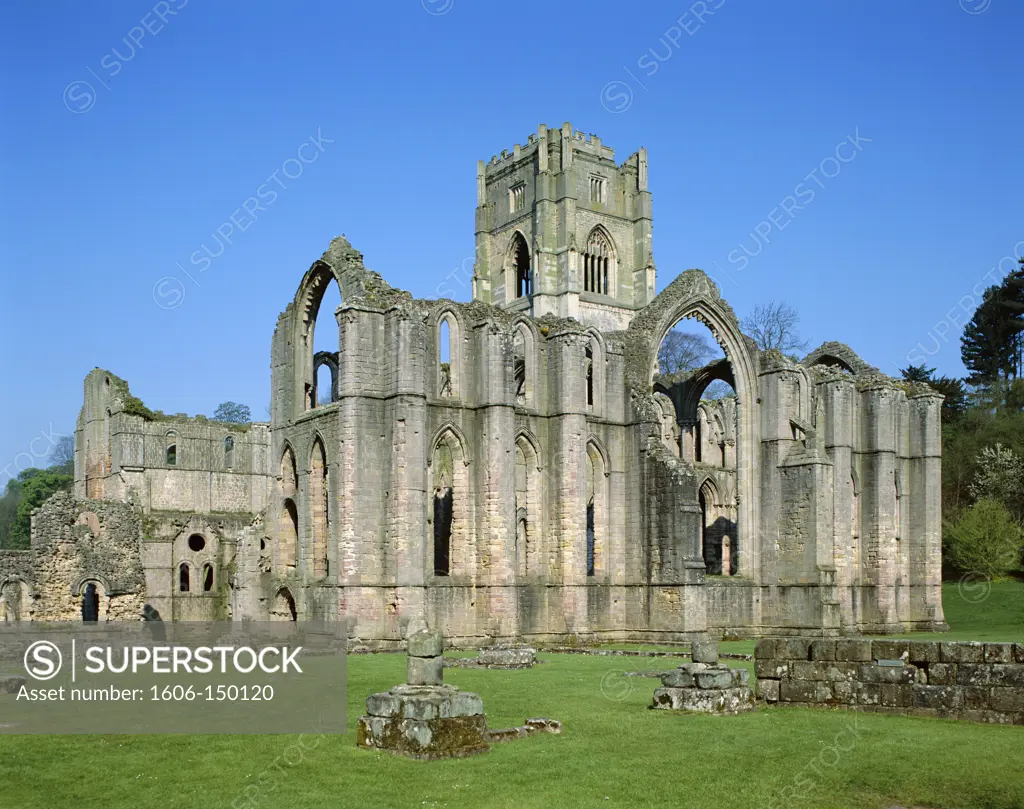 England, North Yorkshire, Rippon, Fountains' Abbey
