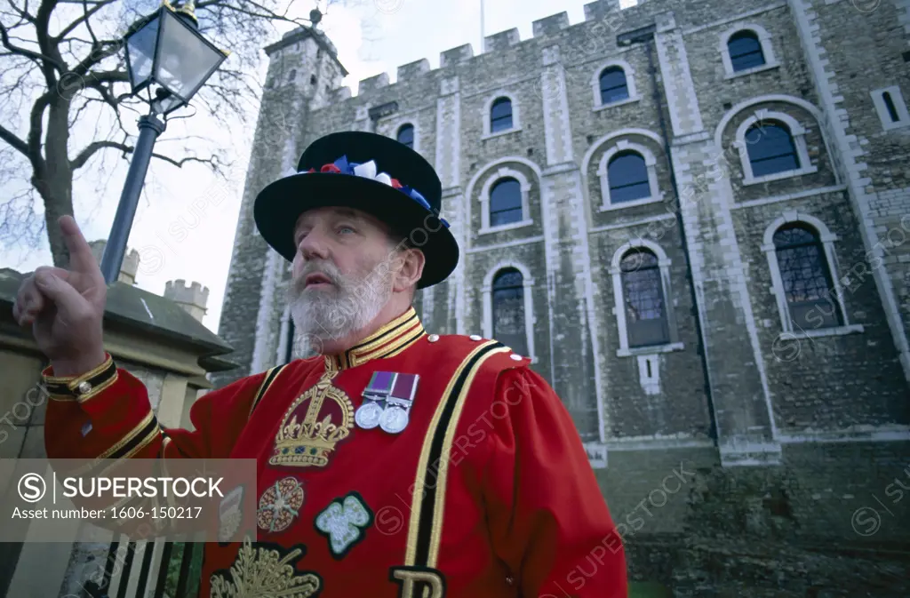 England, London, Tower of London / Beefeater