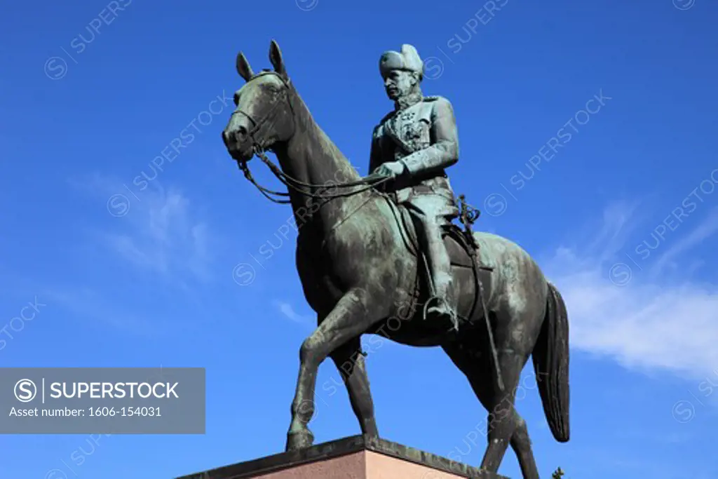 Finland, Helsinki, Mannerheim statue,