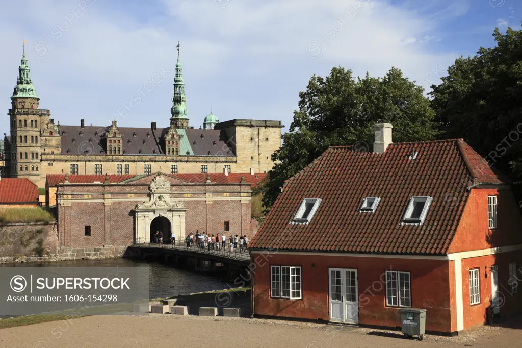 Denmark, Zealand, Helsingor, Kronborg Castle,