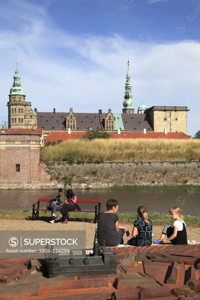 Denmark, Zealand, Helsingor, Kronborg Castle,