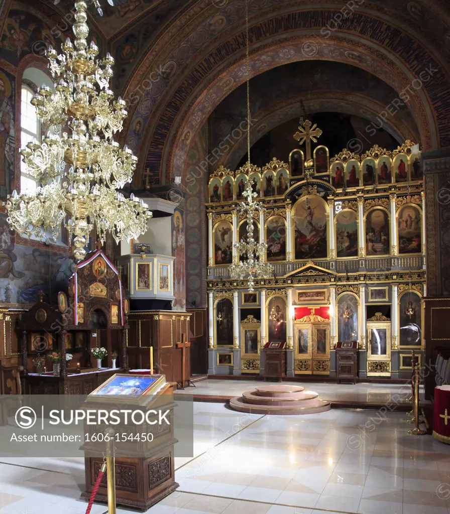 Serbia, Belgrade, Voznesenska Orthodox Church, interior,
