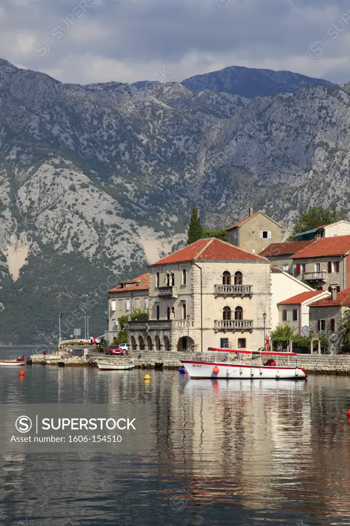 Montenegro, Bay of Kotor, Perast, general view,
