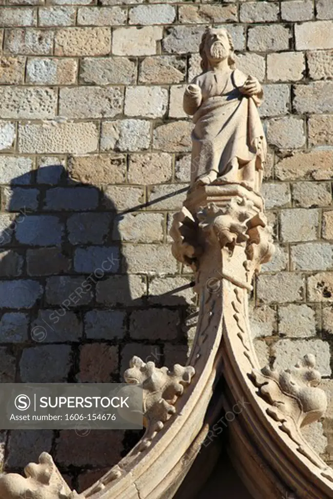 Croatia, Dubrovnik, Dominican Monastery, statue,