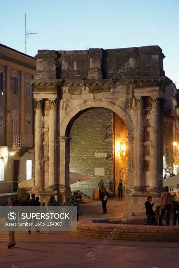 Croatia, Pula, Triumphal Arch of Sergius,