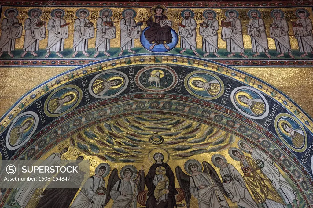 Croatia, Istria, Porec, Euphrasian Basilica, mosaics,