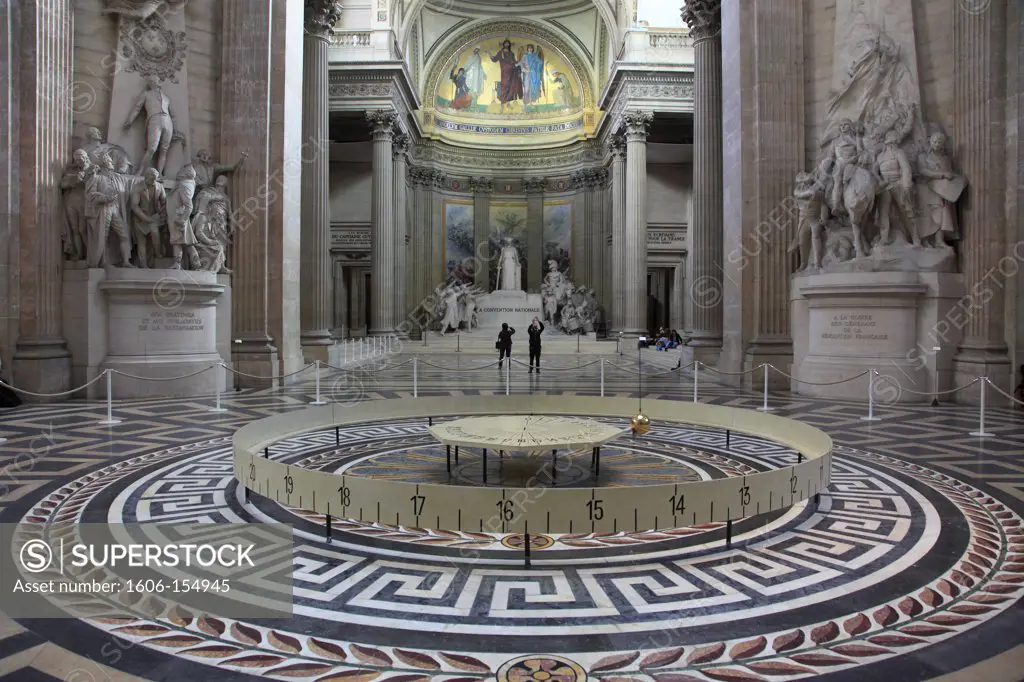 France, Paris, Panthéon, interior, Foucault pedulum,