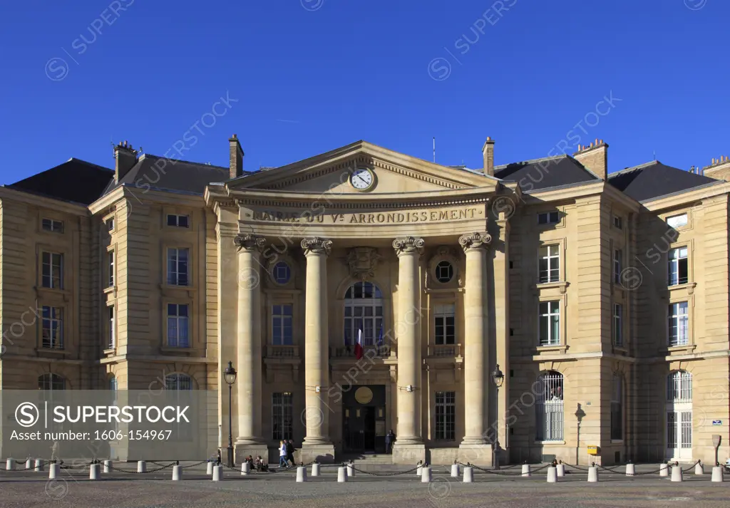 France, Paris, Place du Panthéon, Mairie du 5e Arrondissement,