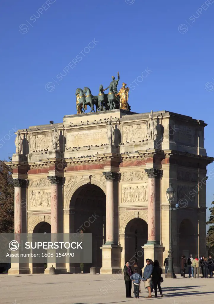 France, Paris, Arc de Triomphe du Carrousel,