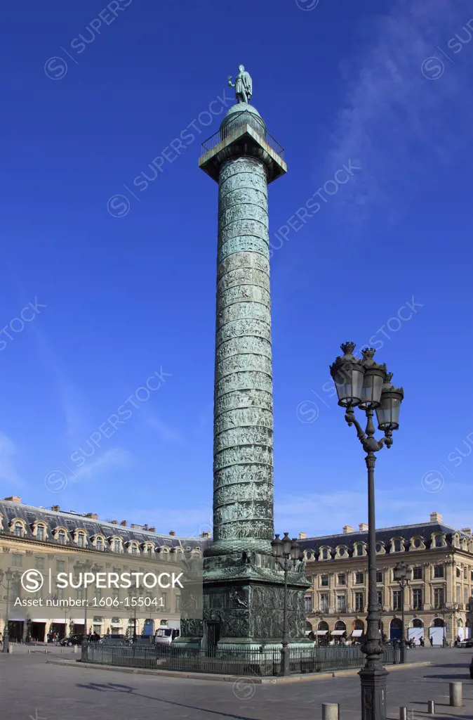 France, Paris, Place Vendôme, column,