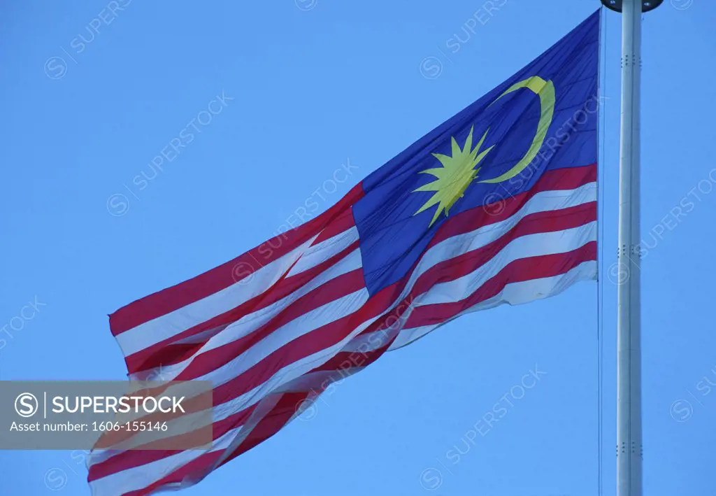 Malaysia, Kuala Lumpur, Malaysian national flag,
