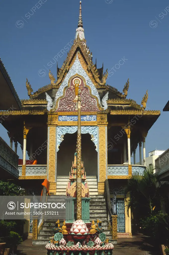 Vietnam, Mekong Delta, Cantho, Munirangsyaram Pagoda,