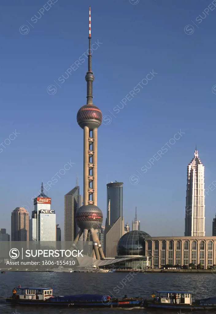 China, Shanghai, Pudong, skyline, skyscrapers, business district,