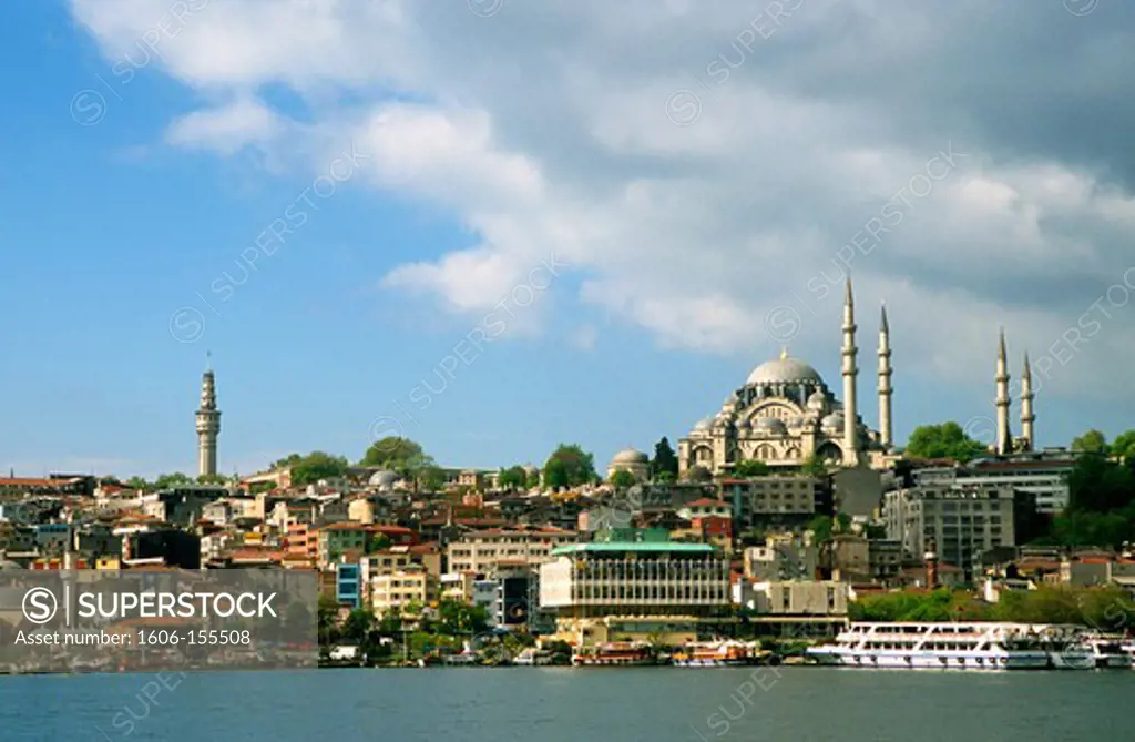 Turkey, Istanbul, Golden Horn, Mosque of Suleyman the Magnificent,