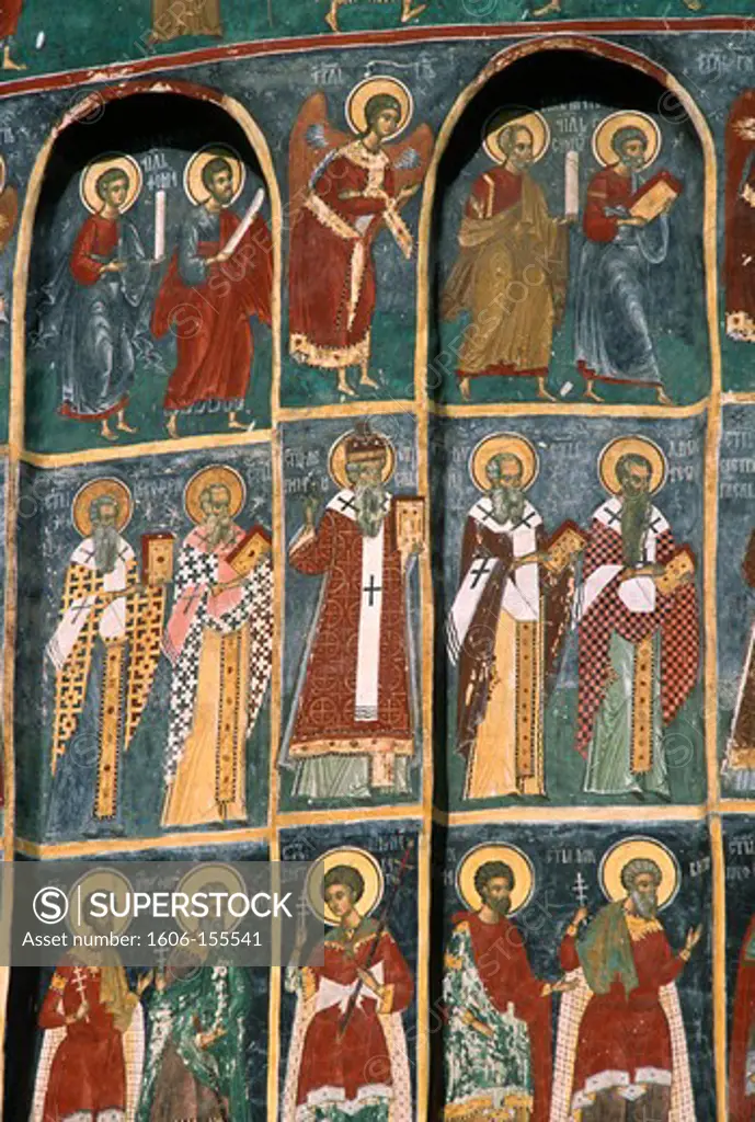 Romania, Bucovina, Sucevita Monastery, fresco,