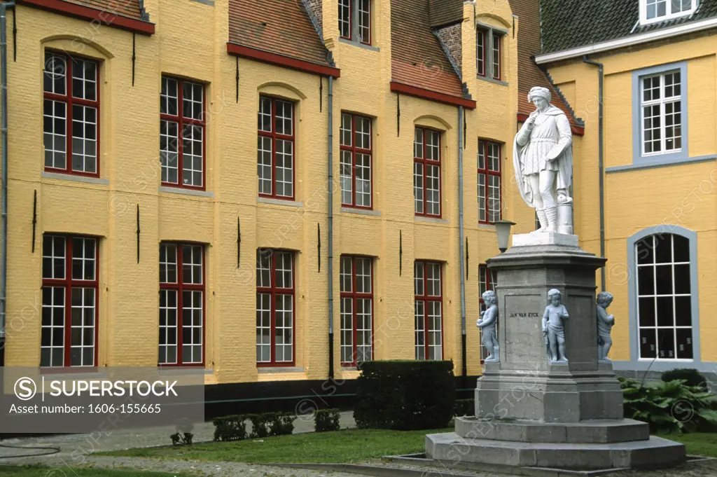 Belgium, Bruges, Jan Van Eyck Monument,
