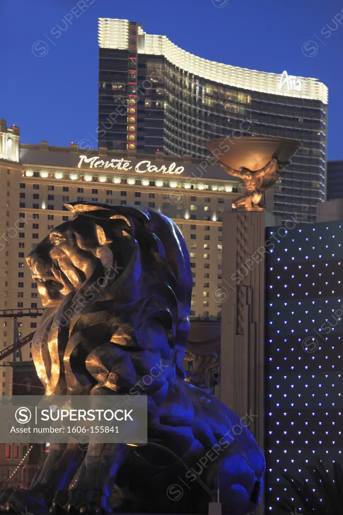 USA, Nevada, Las Vegas, MGM Grand, Monte Carlo, Aria, hotels