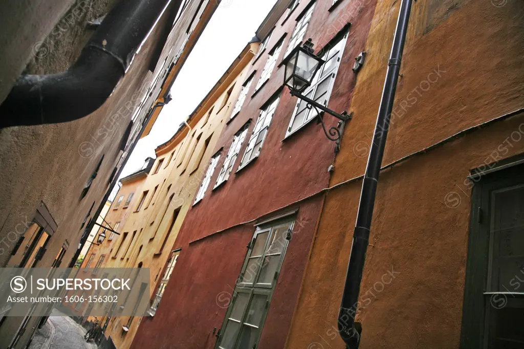 Traditional street in Gamla Stan, Old Town Stockholm, Sweden