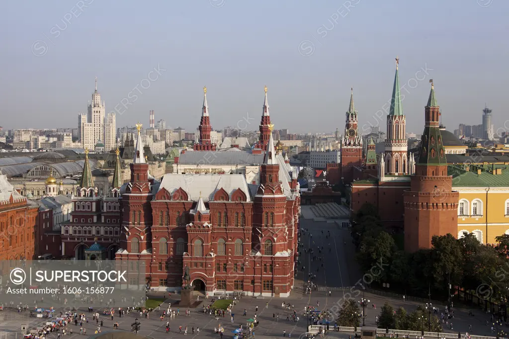 Rusia , Moscow City, History Museum Bldg., Red Square and the Kremlin