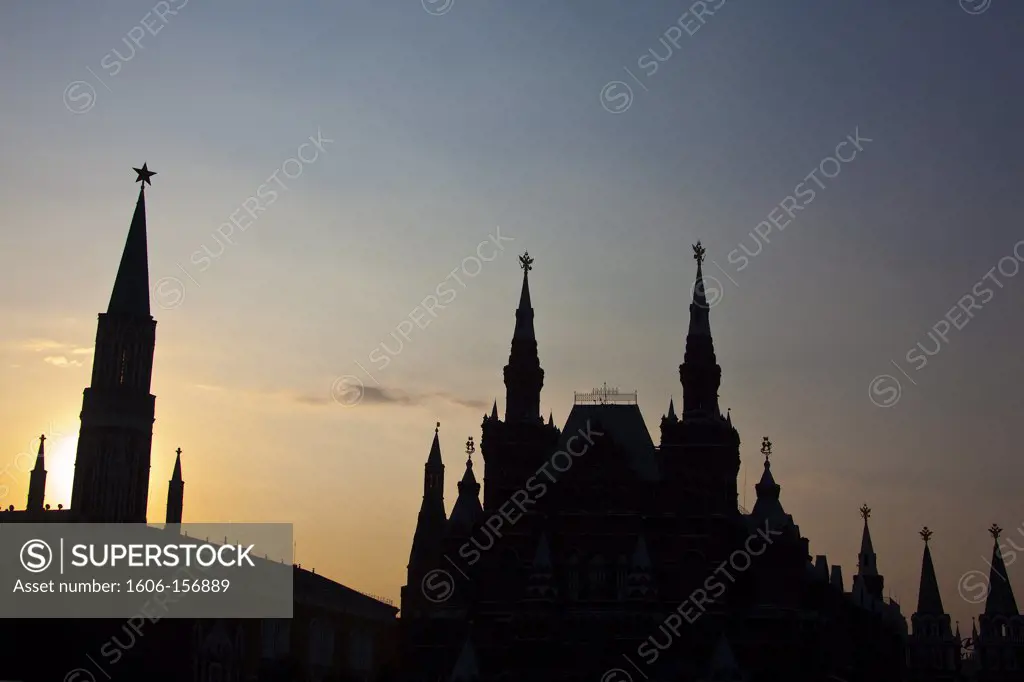 Rusia , Moscow City, Histry Museum and Kremlin Skyline