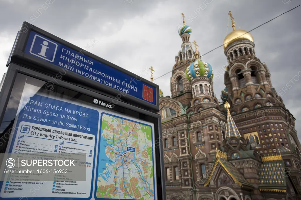 Rusia , San Petersburg City, Church of the Savior on Spilled Blood, Information Point