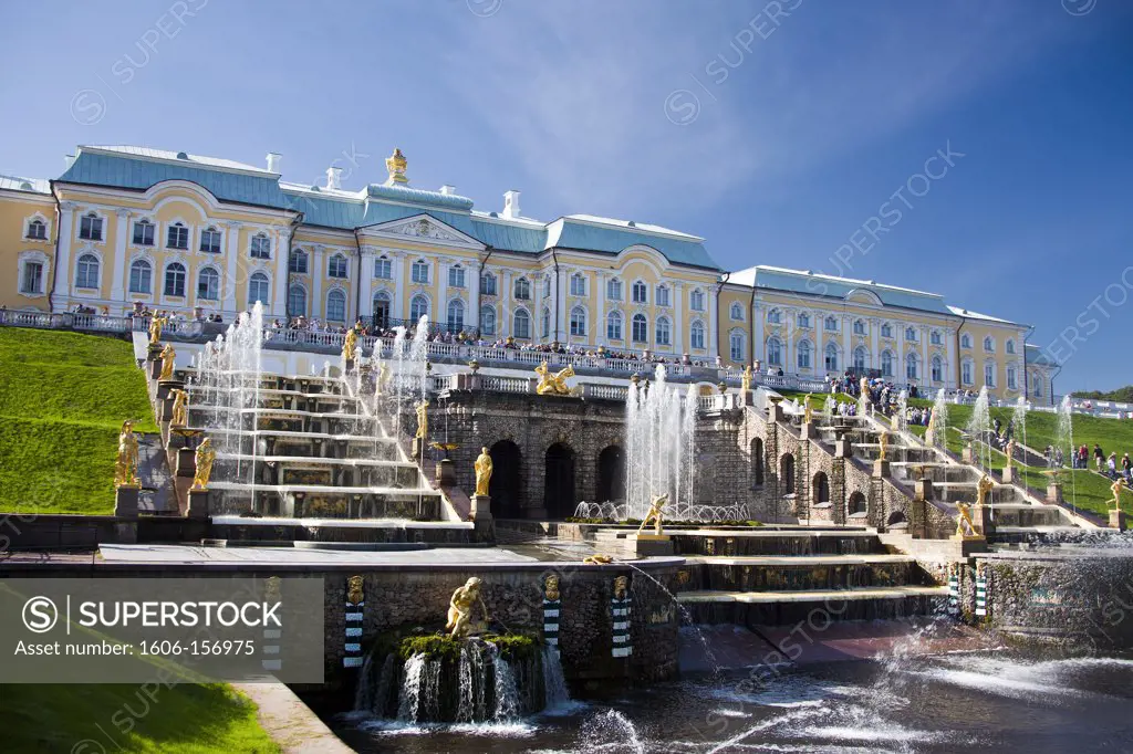 Rusia , San Petersburg City, Peterhof Palace (Summer Palace) W.H. , Garden , Fountains