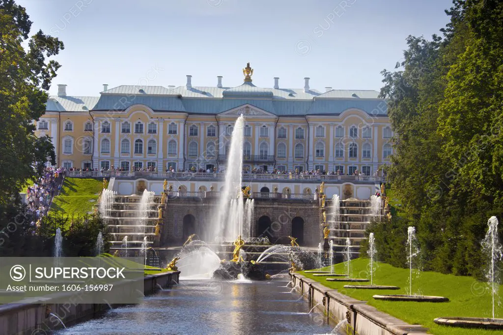 Rusia , San Petersburg City, Peterhof Palace (Summer Palace) W.H. , Garden , Fountains