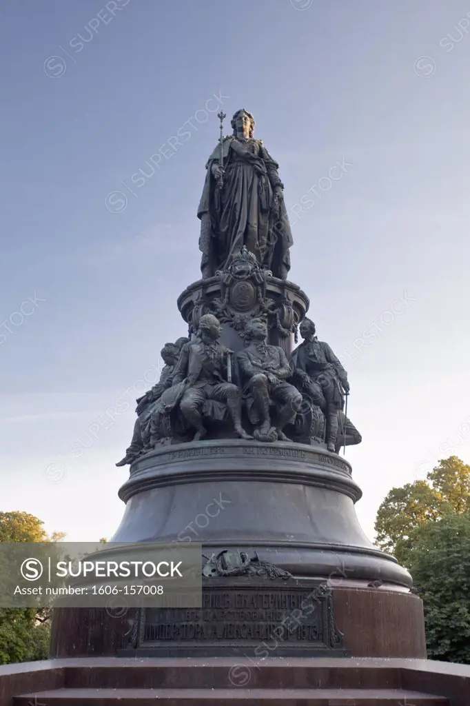Rusia , San Petersburg City, Off Nevsky Prospect Avenue., Ekaterina II The Great Monument