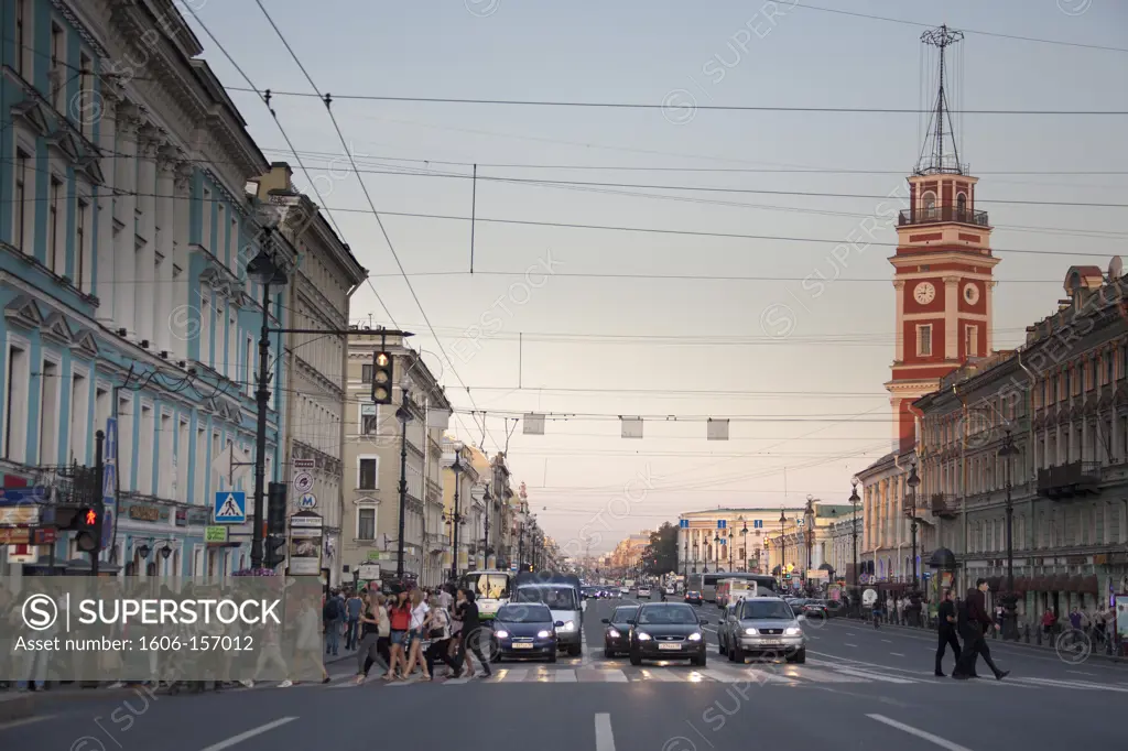 Rusia , San Petersburg City, Nevsky Prospect Avenue. and Church of the Savior on Spilled Blood