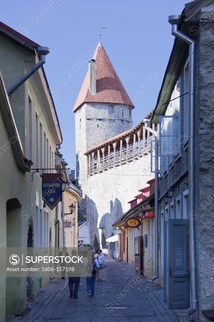 Estonia , Tallin City ,Old Town , city walls (W.H.)