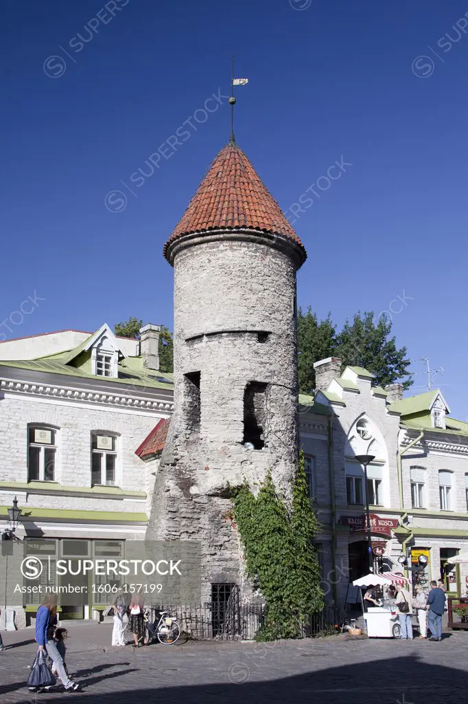 Estonia , Tallin City ,Old Town , city walls , Viru Gate (W.H.)