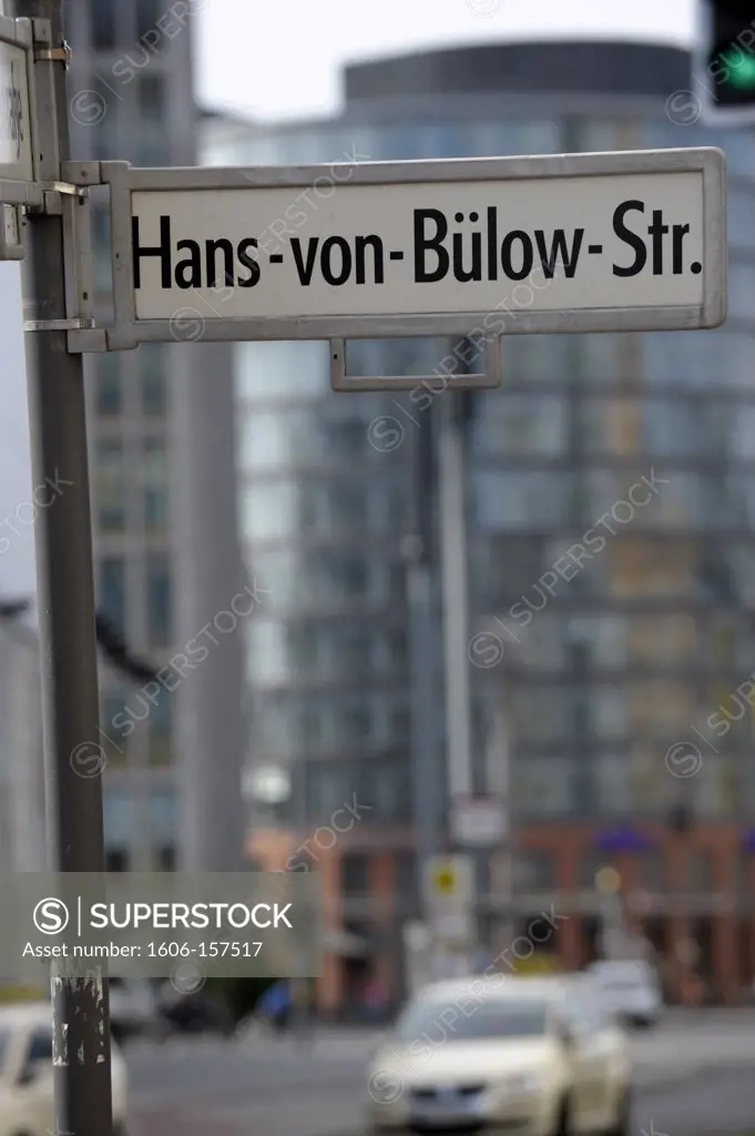 Europe, Germany, Berlin, street sign