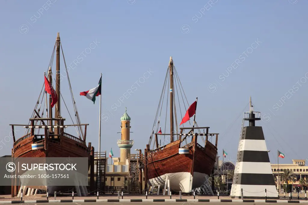 Kuwait, Kuwait City, Maritime Museum, traditional boats,