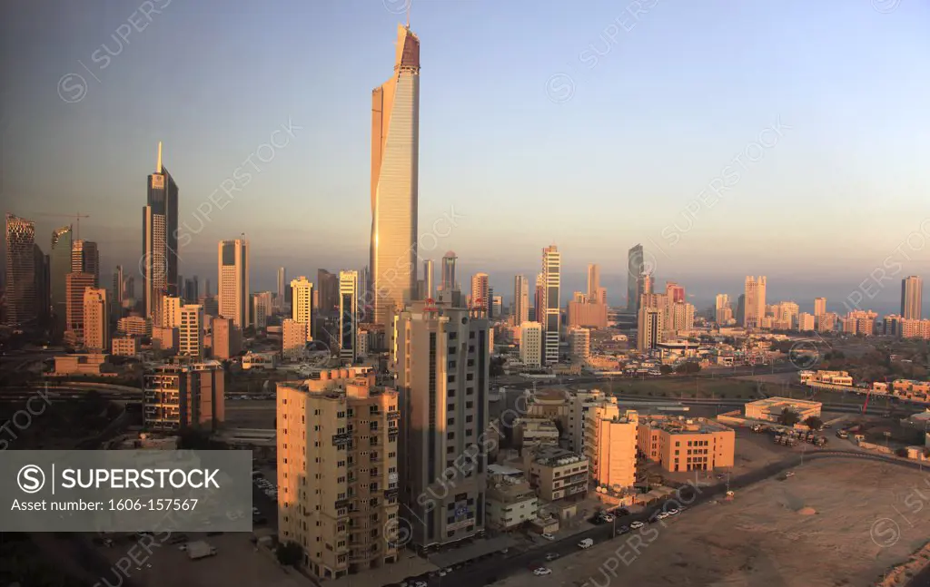 Kuwait, Kuwait City, skyline, general view,