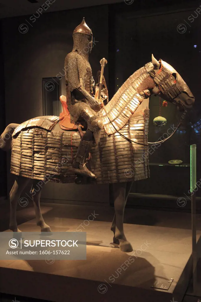 Qatar, Doha, Museum of Islamic Art, armour for horse and rider,