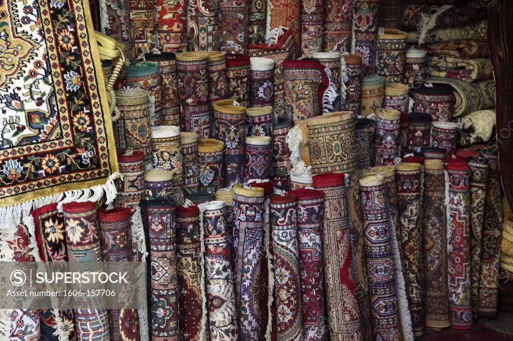 United Arab Emirates, Sharjah, Souq Al-Arsa, shop, carpets,