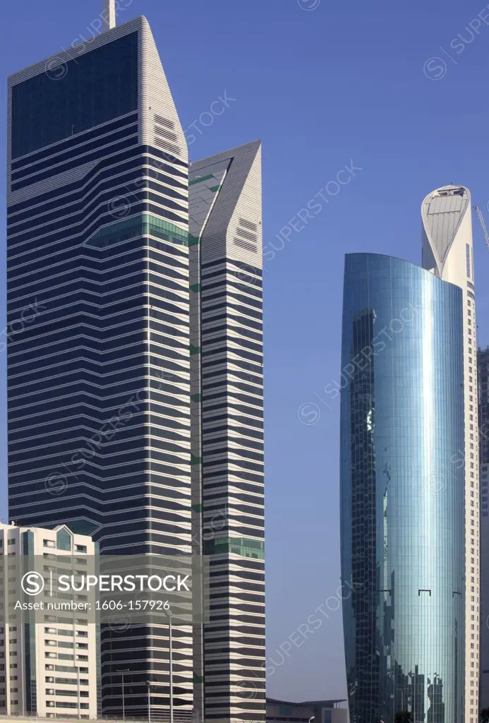 United Arab Emirates, Dubai, Sheikh Zayed Road, skyscrapers,