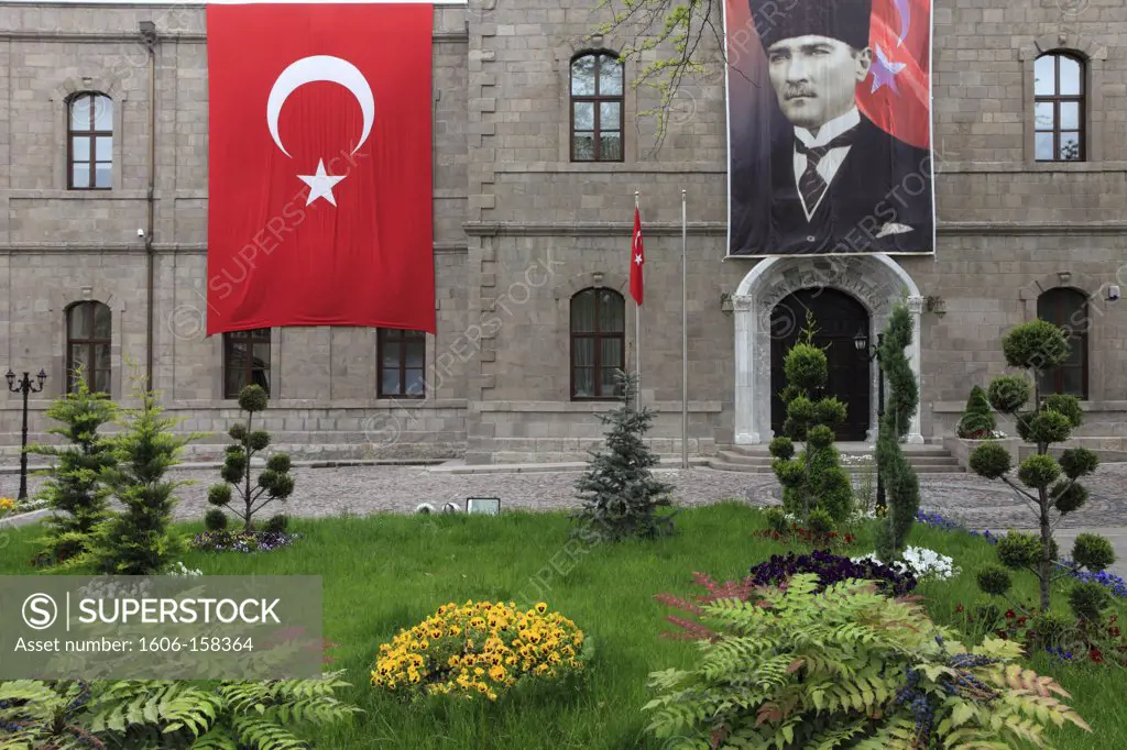 Turkey, Ankara, Governorate, Turkish flag, Ataturk image,