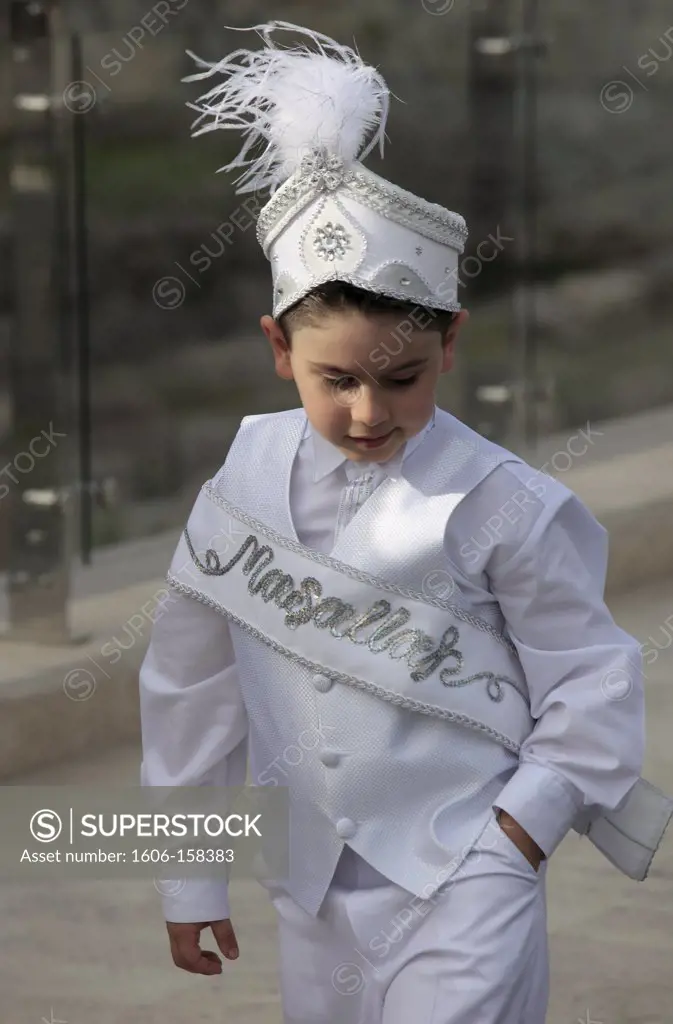 Turkey, Ankara, boy in festive dress,